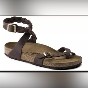 Birkenstock Yara Braided Leather Sandals US W/8 M/6 Shoes Womens